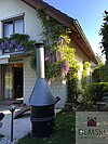 Terrasse mit Kamin